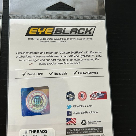 Lot of 5 EyeBlack Stanford University Under Eye Game Fan Sticker College Black - Picture 10 of 10